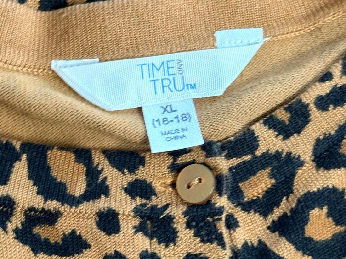 Leopard Print Cardigan XL Mob Wife Aesthetic Indie Sleaze Animal Print Sweater