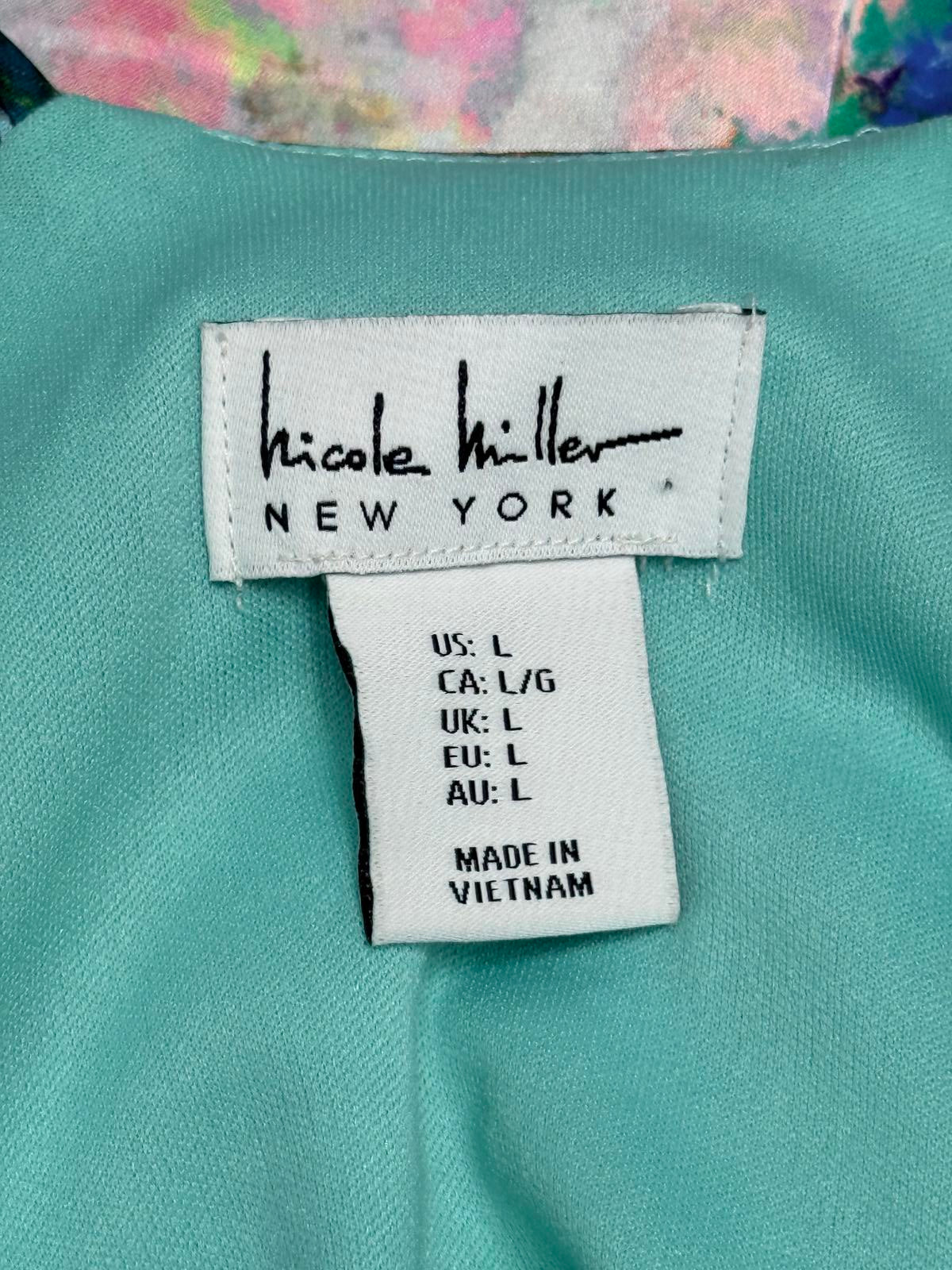 NWT Nicole Miller New York Multicolor Maxi Dress Size L