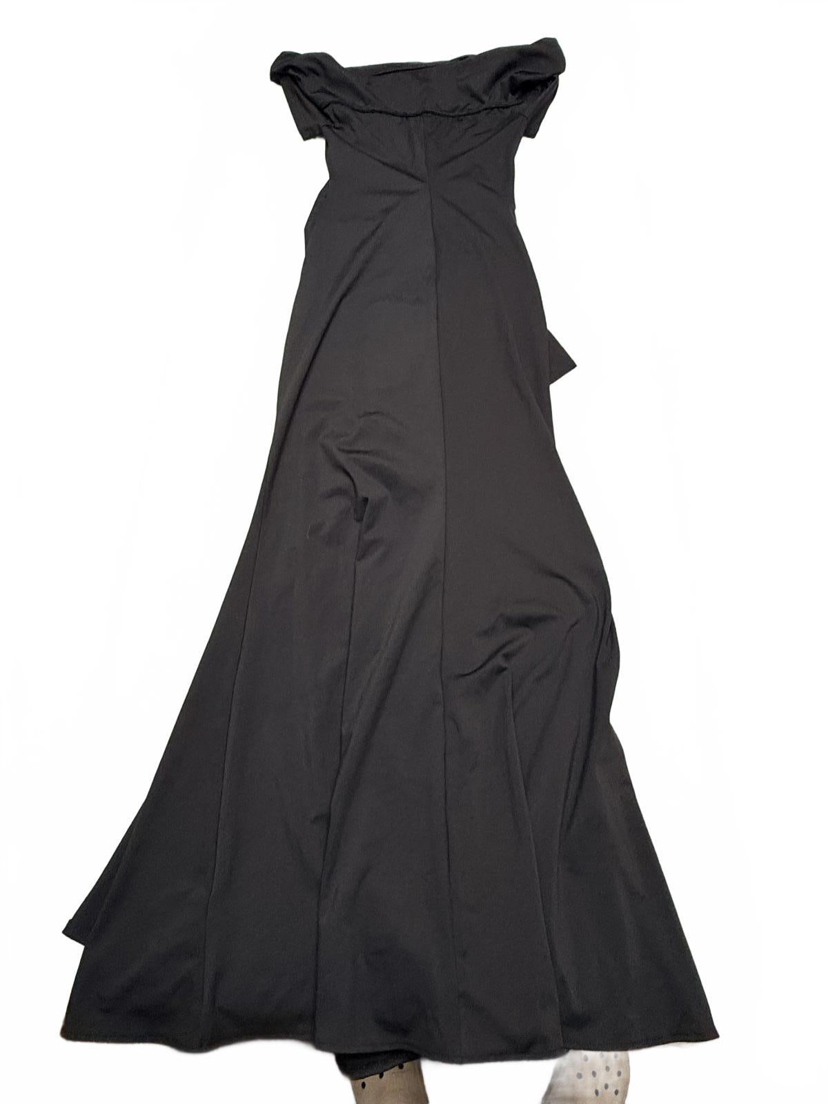 Elegant Black Off-Shoulder Evening Gown