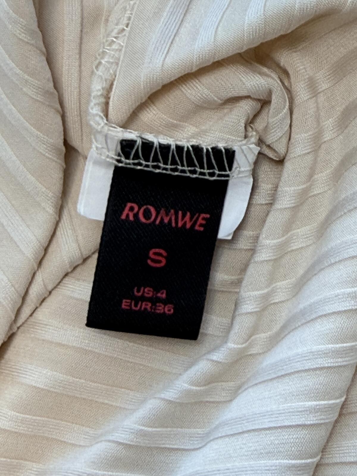 Romwe Khaki Ribbed Off The Shoulder Top Lettuce Trim Bow Detail Fairycore S