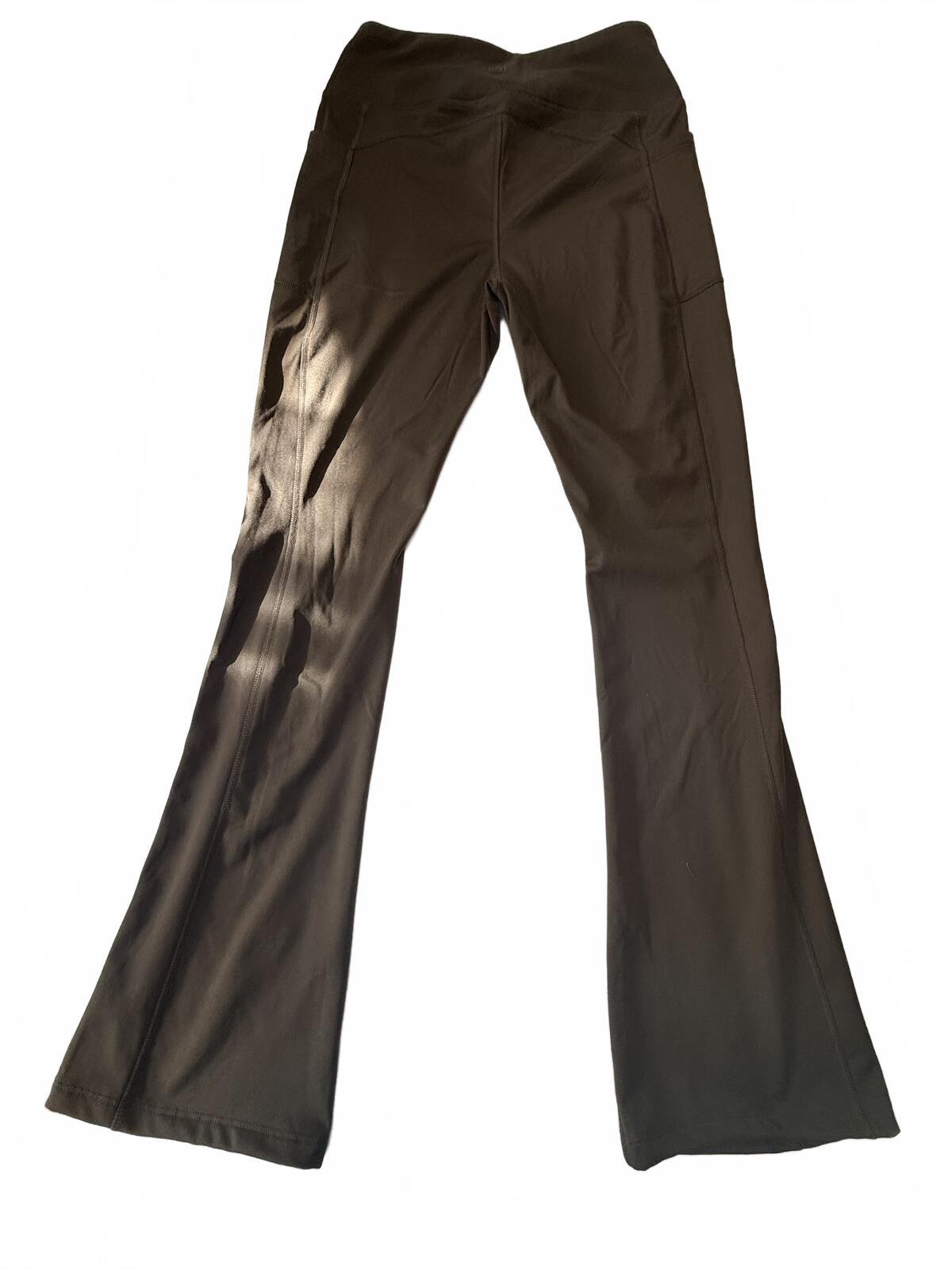 Grey Contrast Stitch Flare Pants Y2K Minimalist High Waisted Trouser Bootcut