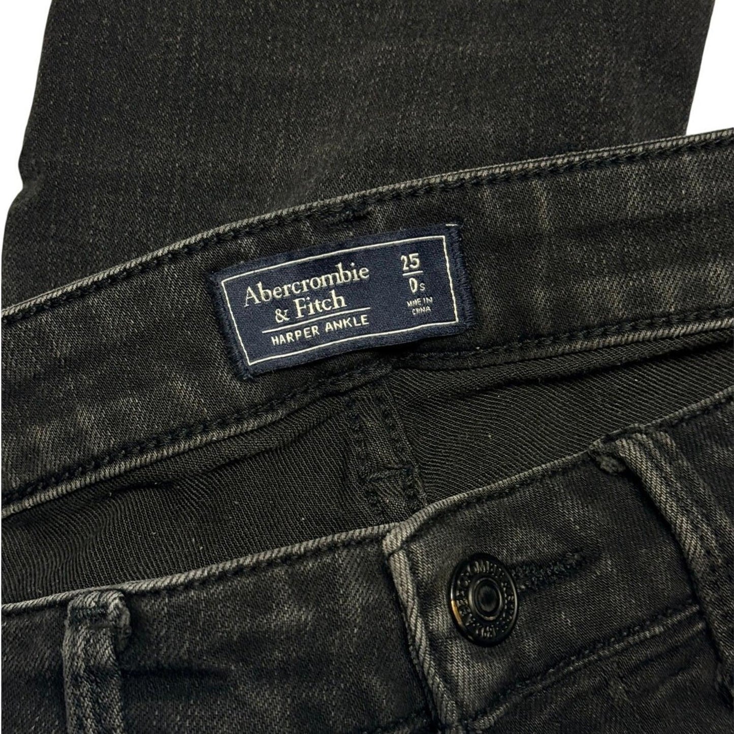Abercrombie & Fitch Harper Ankle Black Skinny Jeans Women’s 25 0S Stretch Y2k