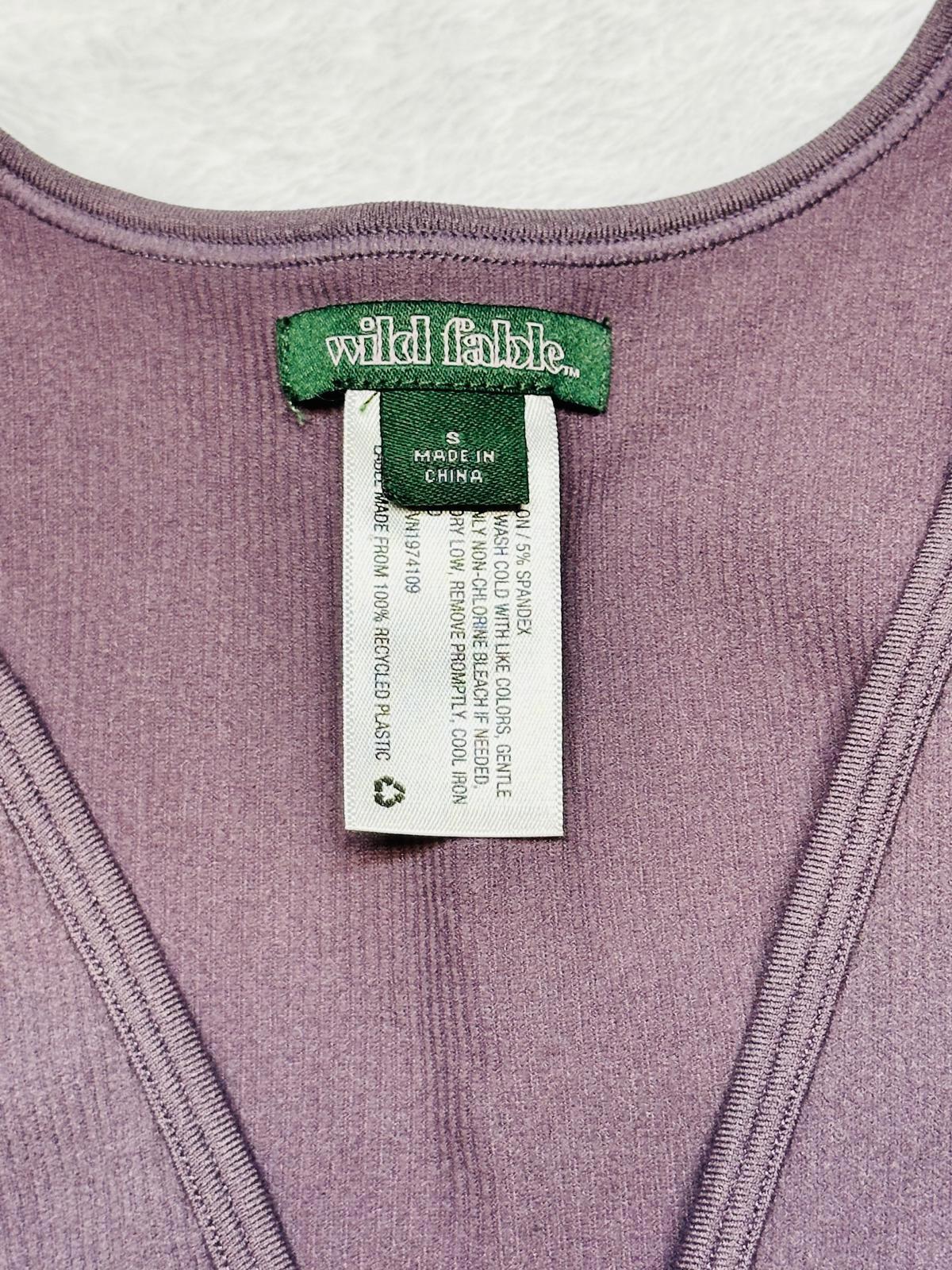 Wild Fable Lavender Purple Long Sleeve Crop Top Size S