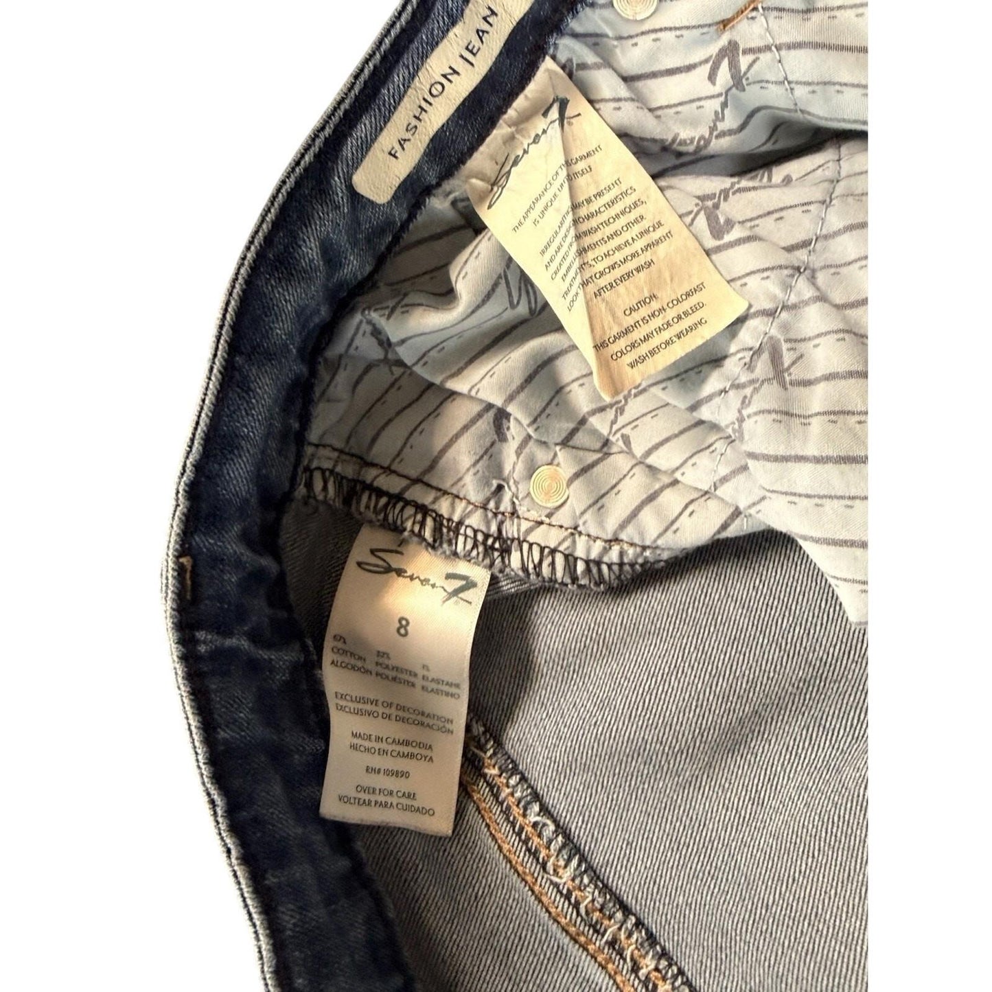 Seven7 jeans womens size 8 bootcut regular fit mid rise blue light wash stretch
