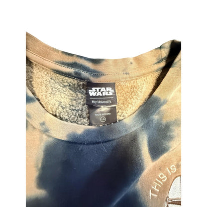 Star Wars Mandalorian “This Is The Way” Tie Dye Crewneck Sweatshirt LG