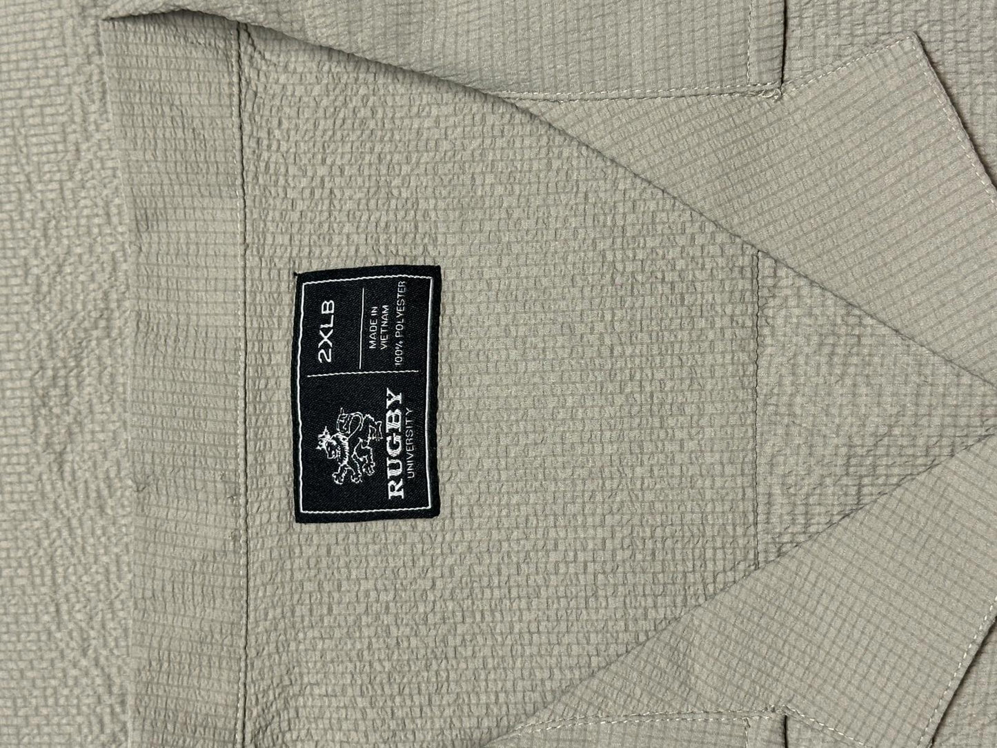 Rugby Seersucker Short Sleeve Button-Up Shirt 2XLB