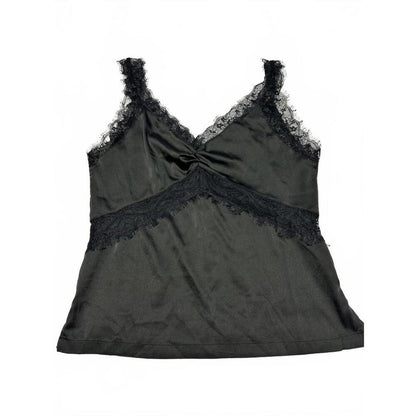 Forever 21 Black Lace Trim Camisole Tank Top