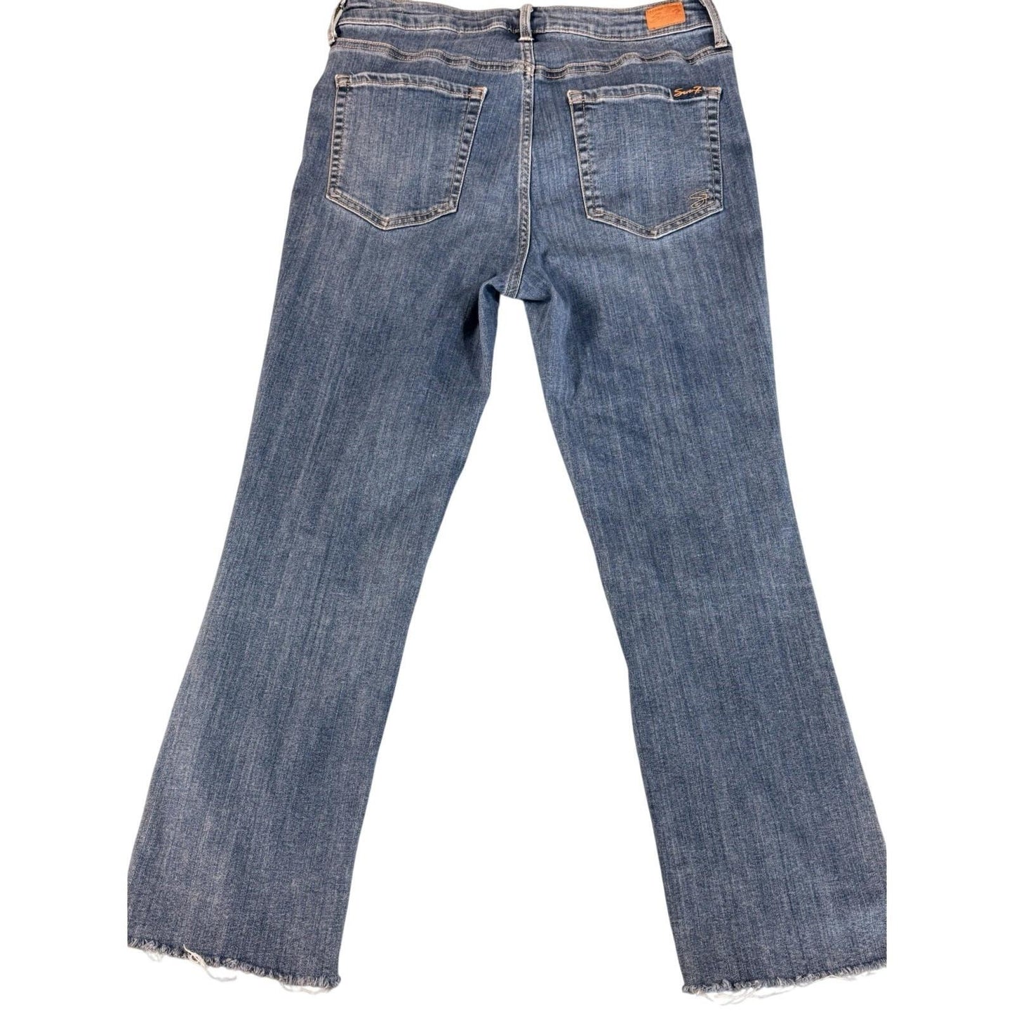 Seven7 jeans womens size 8 bootcut regular fit mid rise blue light wash stretch