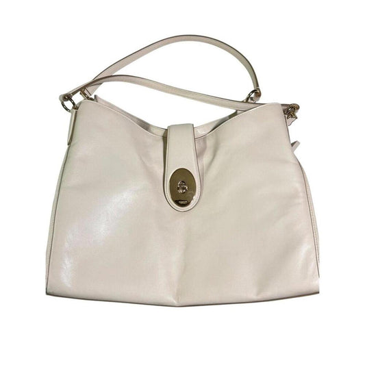 Coach Restored Madison Carlyle Shoulder Bag Cream Leather Gold Hardware ToteHobo