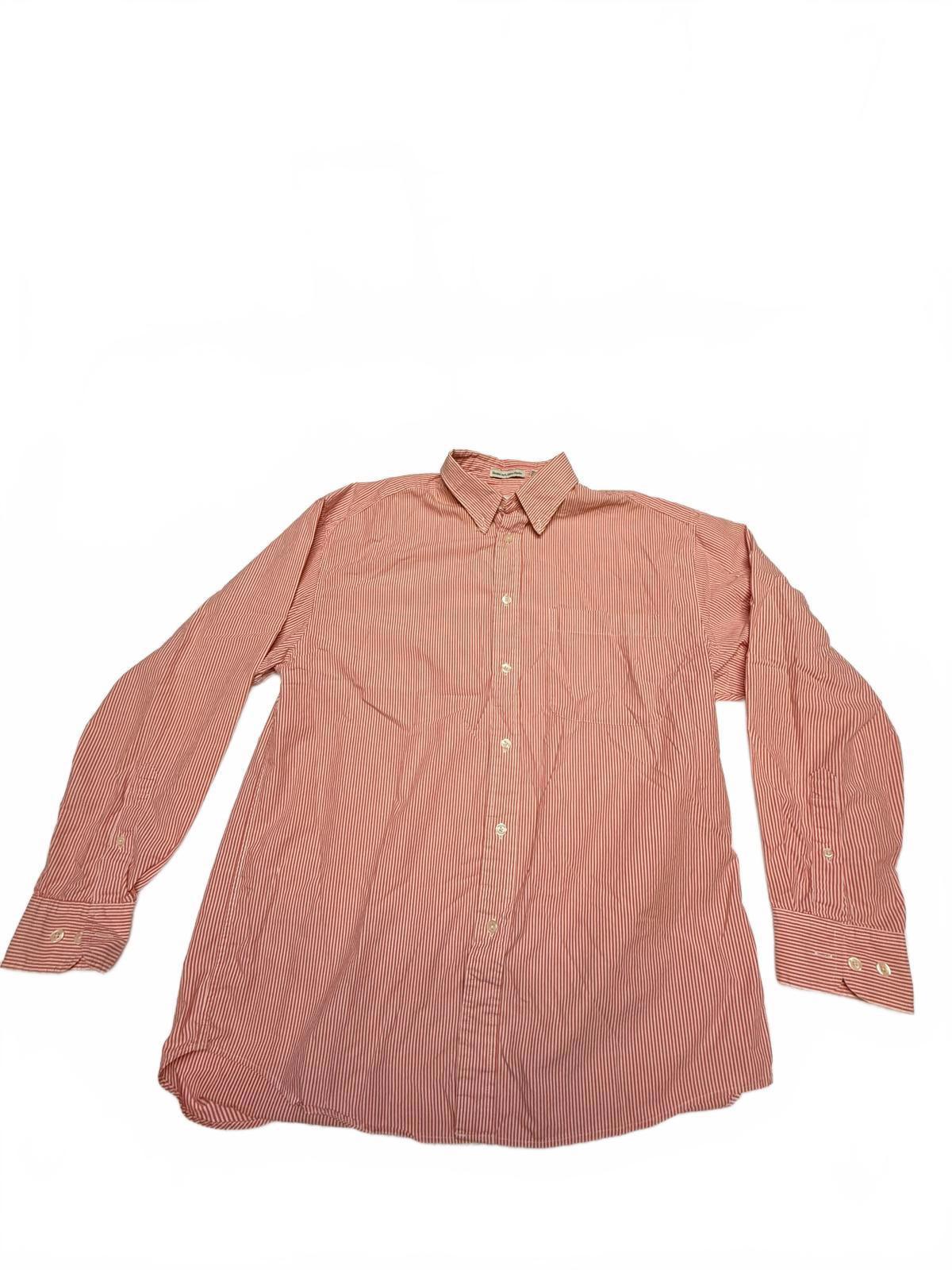 GAP Men's Medium Red Striped Button-Up Shirt