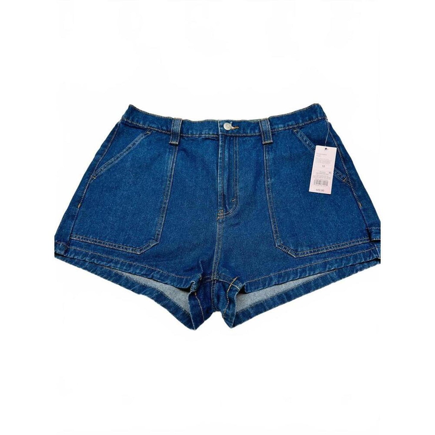 Super High-Rise Utility Denim Shorts - Size 12