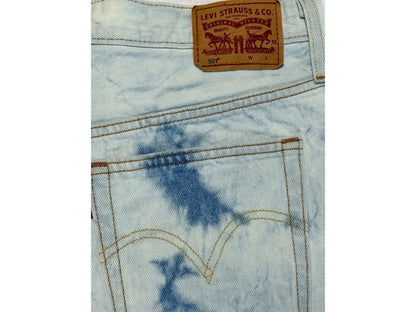 Levi’s 501 Original Women’s Denim Shorts W32 Tie Dye Frayed Hem High Waist Y2K