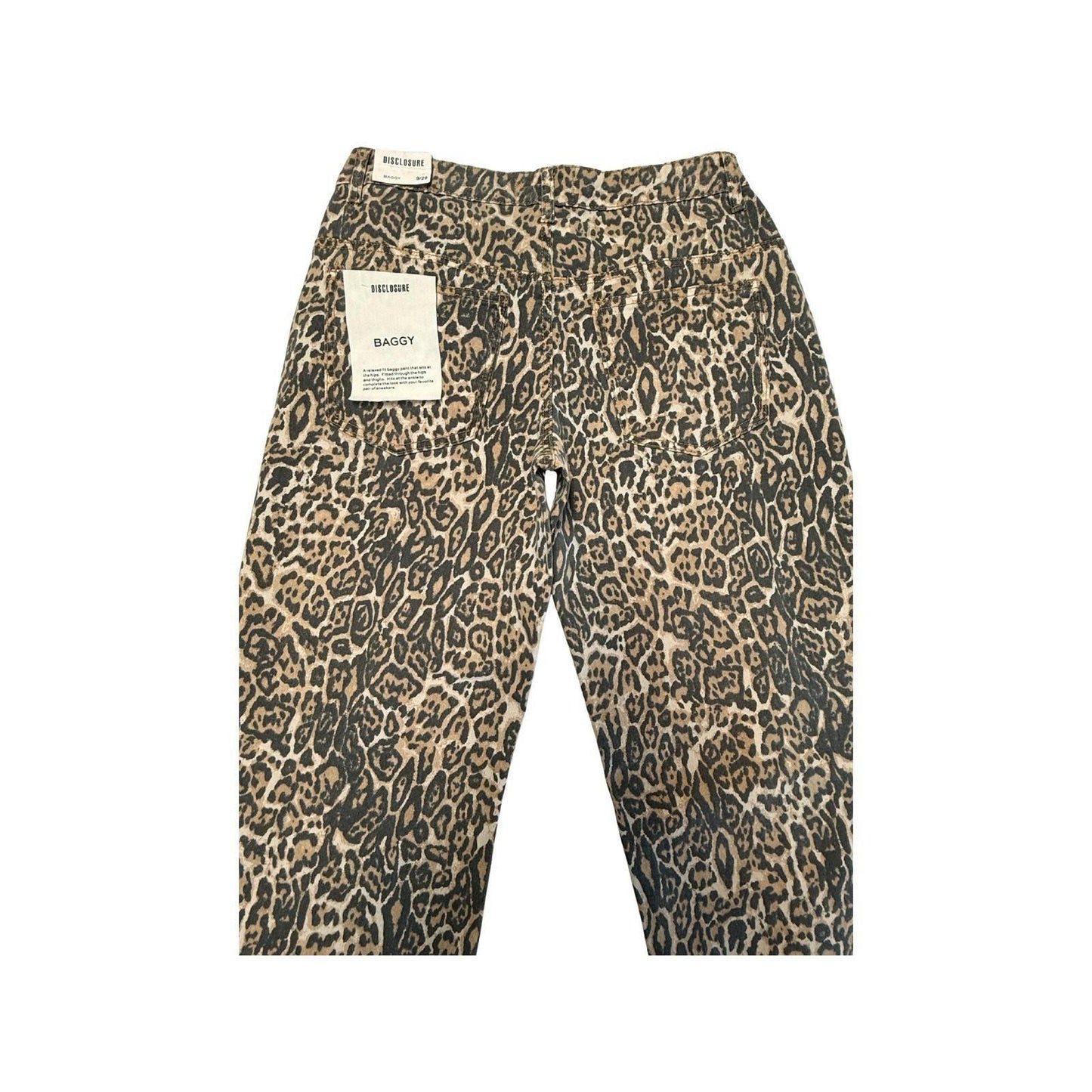 Disclosure Leopard Print Baggy Jeans Women Size 9/29 Wide Leg Y2K NWT Women’s