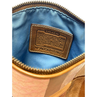 Coach Patchwork Crossbody Bag Multicolor Leather Canvas Purse Womens Y2K