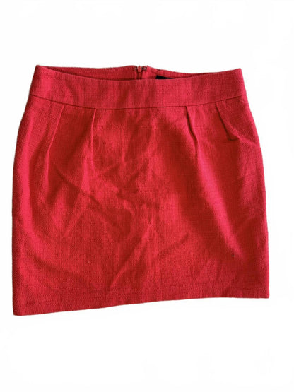Mossimo Red Cotton Mini Skirt Size 6 Pencil Straight Holiday Coquette Core Chic