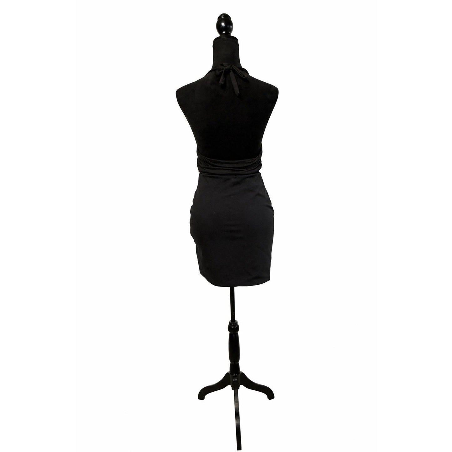 Women’s 2 Piece Black Halter Top and Stretchy Skirt Set Az Large New No Tags L