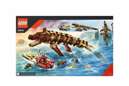 new ~ LEGO Jurassic World Mosasaurus Boat Mission Dinosaur Brick-Built #76974