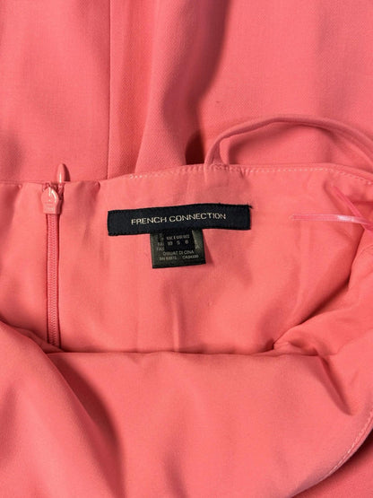 French Connection Coral Pink Halter Dress Women’s US 6 UK 10 Sleeveless Zip Back