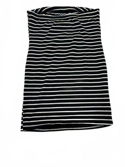 Shein Black and White Striped Mini Dress - Bodycon Short Sleeve Grunge S