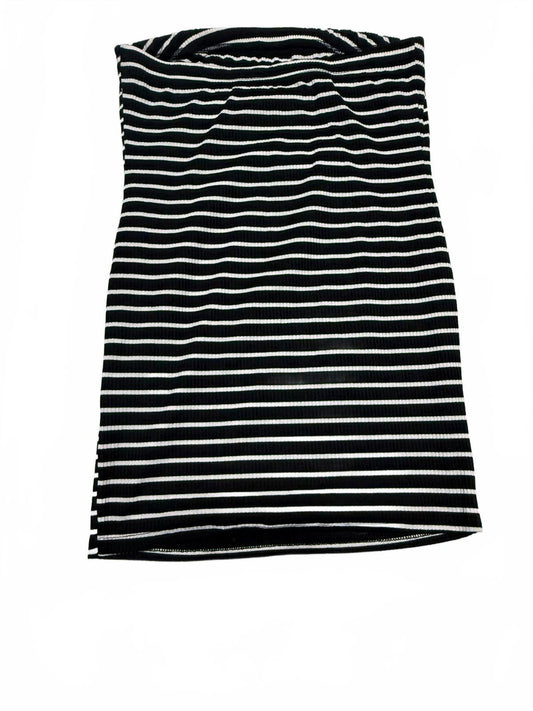 Shein Black and White Striped Mini Dress - Bodycon Short Sleeve Grunge S