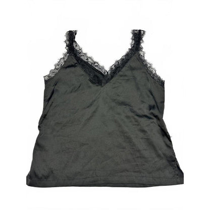 Forever 21 Black Lace Trim Camisole Tank Top