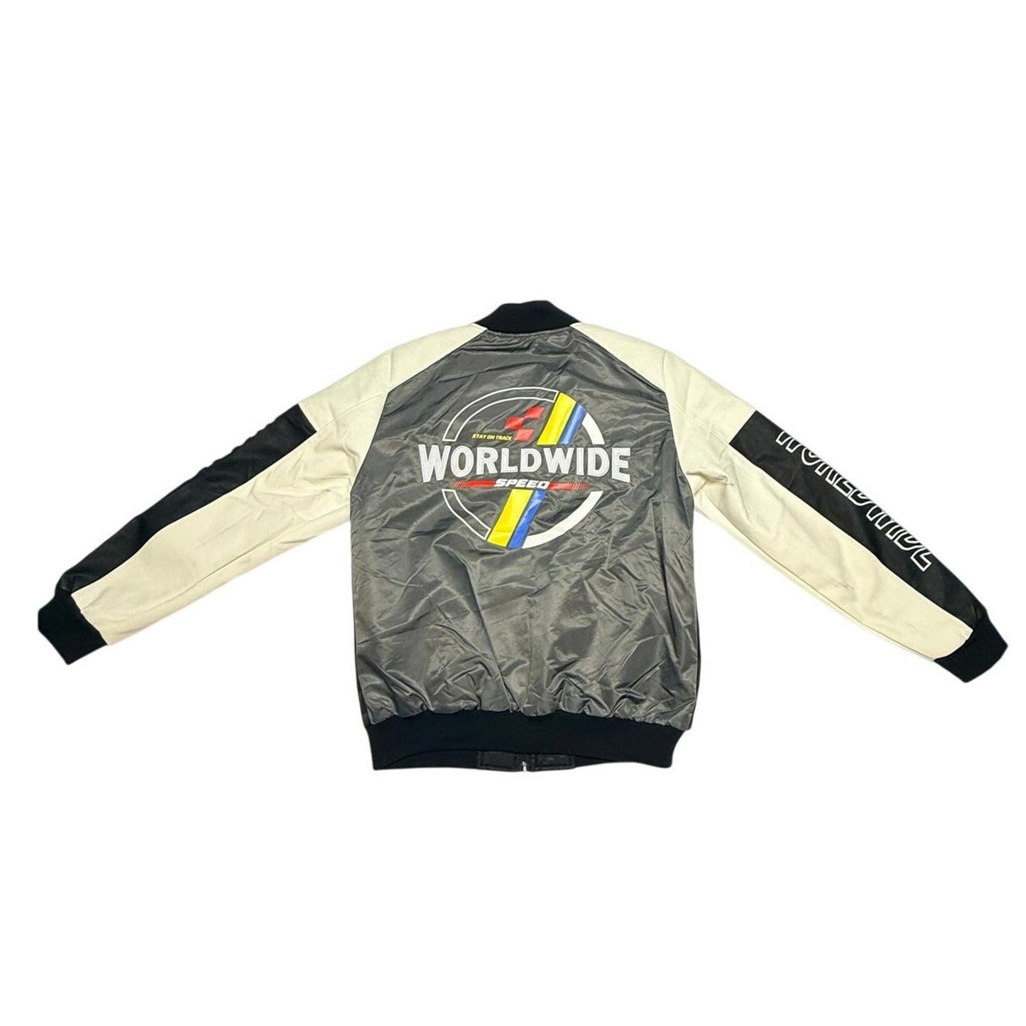 Riot Empire Racing Bomber Jacket Small Worldwide Speed Graphic Moto