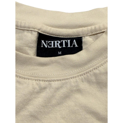 NERTIA Move with Purpose Graphic T-Shirt Mens Medium Beige Streetwear Urban M