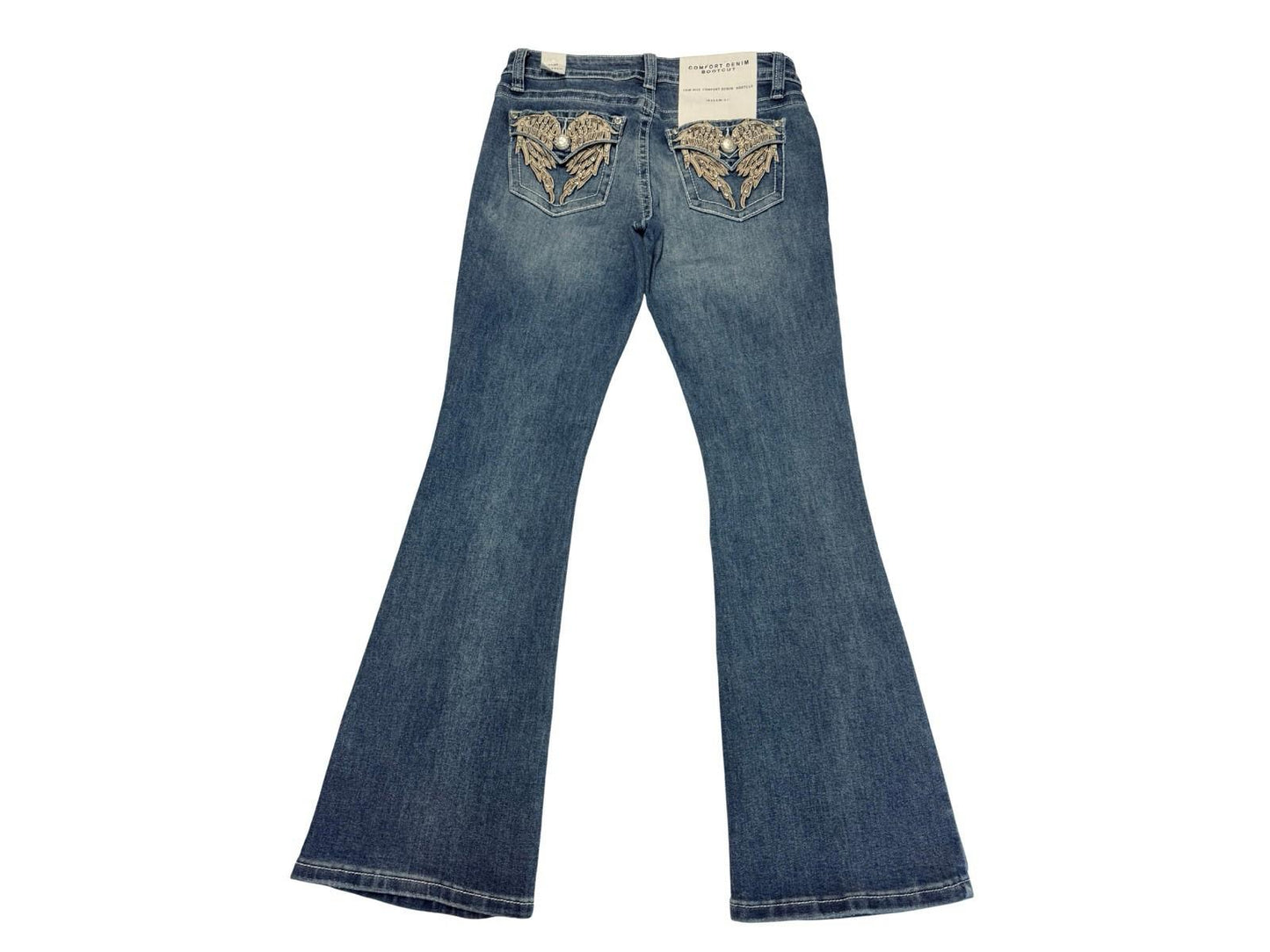 Fire & Rain Women’s Bootcut Flare Jeans Size 11 Medium Wash Low Rise Stretch NWT