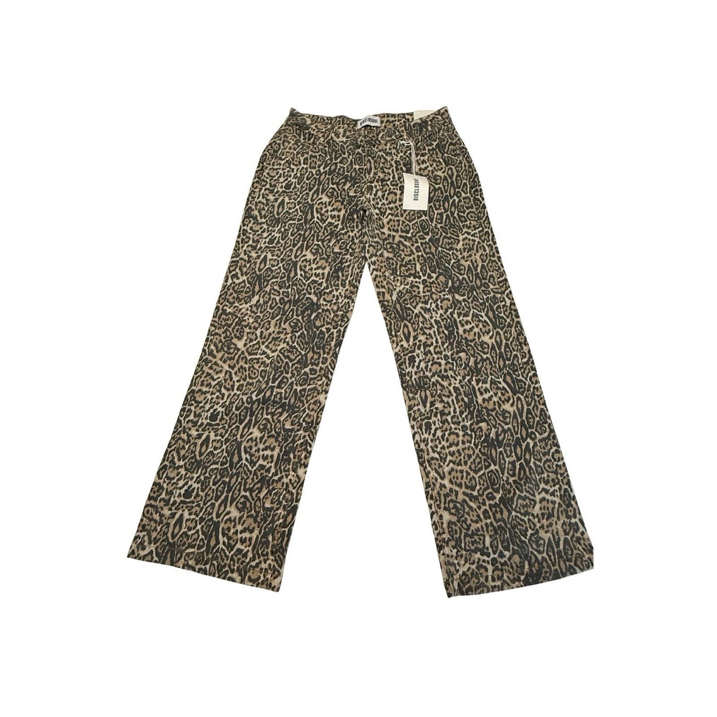 Disclosure Leopard Print Baggy Jeans Women Size 9/29 Wide Leg Y2K NWT Women’s