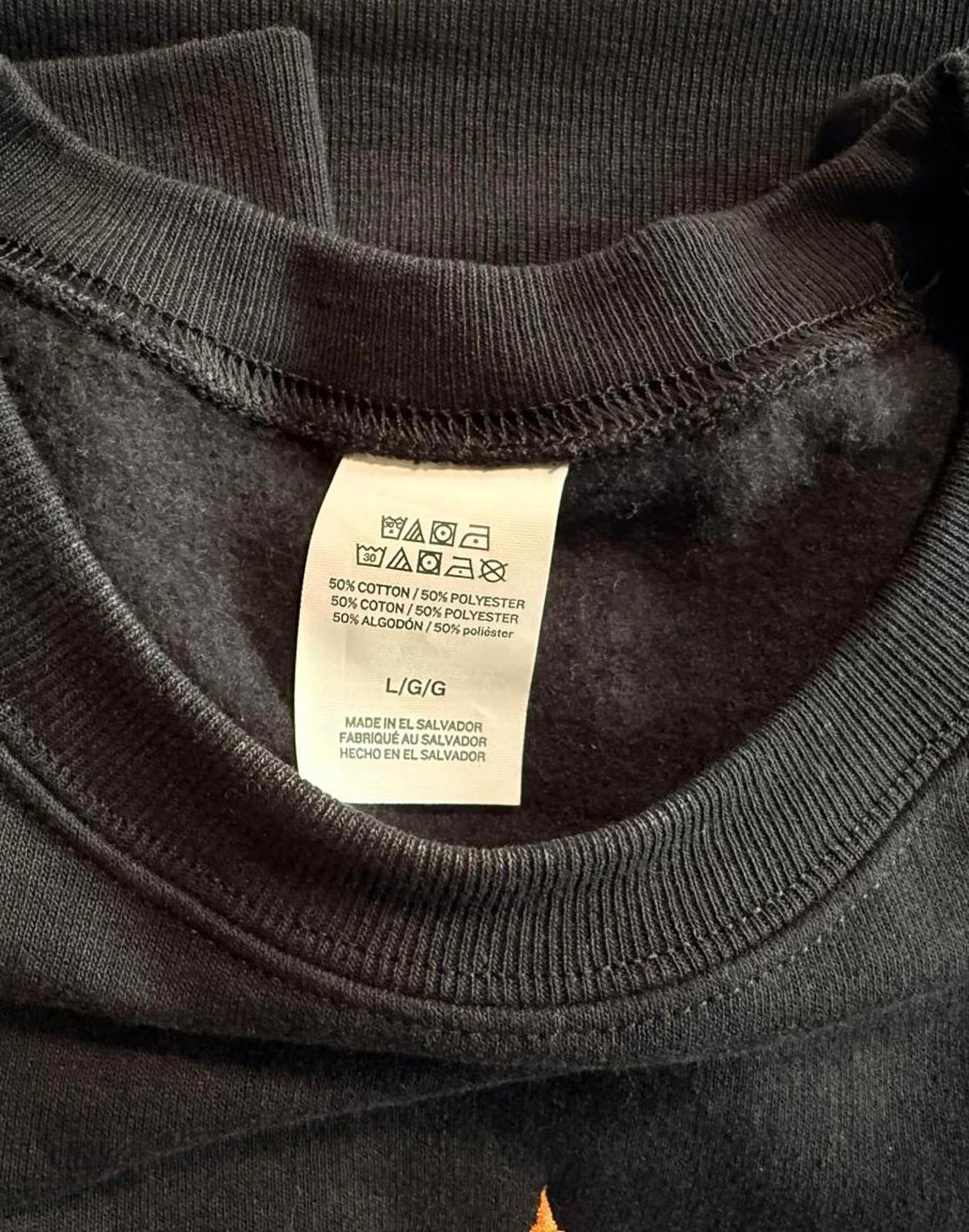 Genius Club Black Crewneck Sweatshirt Large