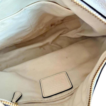 Vintage Y2K COACH Cream Leather Shoulder Bag Hobo Purse Minimalist Quiet Luxury
