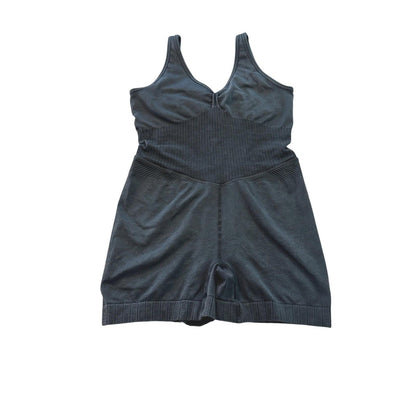 Yoga Bodysuit Gym Play suit by a Joylab Size medium Gray Tank Short Jumpsuit