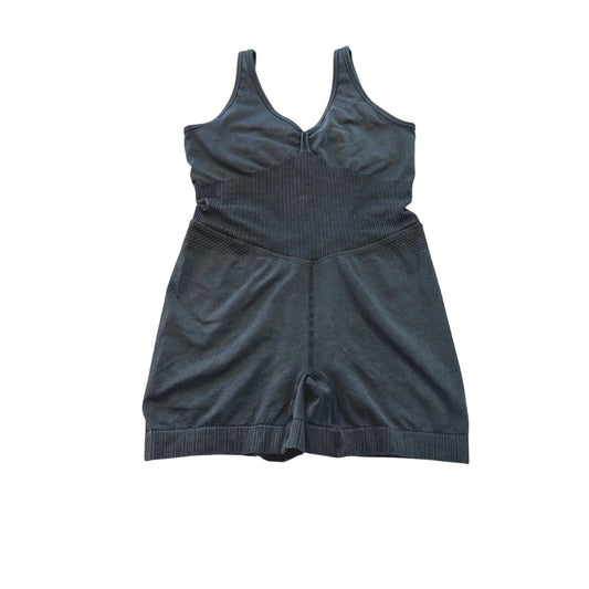 Yoga Bodysuit Gym Play suit by a Joylab Size medium Gray Tank Short Jumpsuit