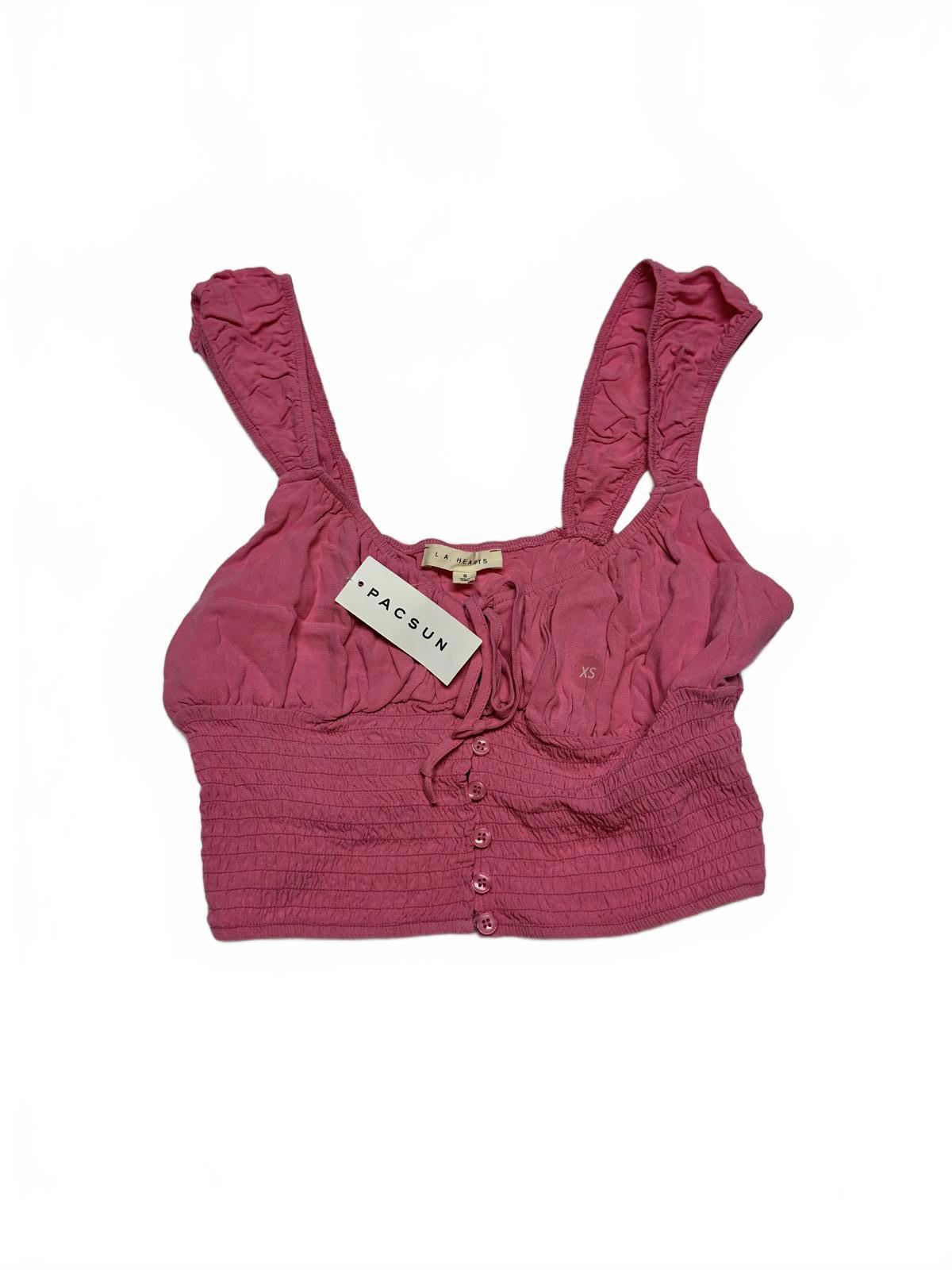 Pacsun Pink Smocked Crop Top XS