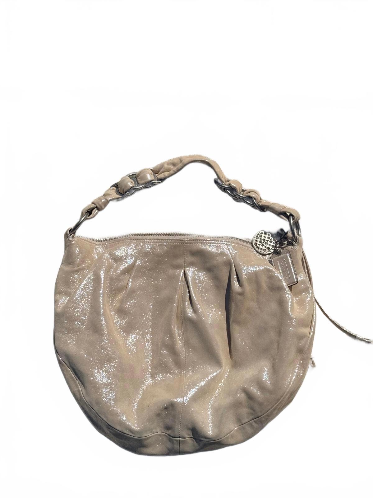 Coach Pebbled Leather Shoulder Bag in Taupe Y2K