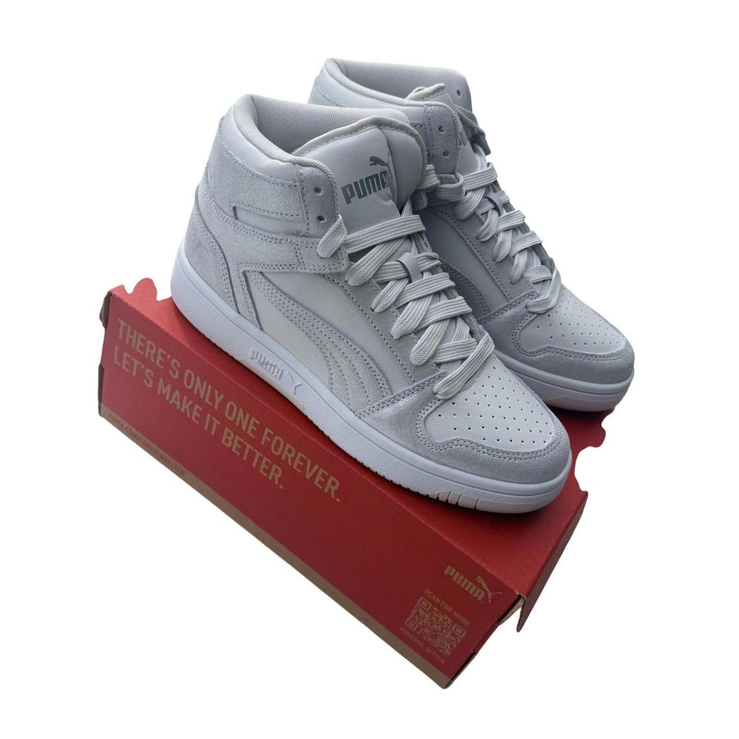 Puma High-Top Sneakers in Light Gray - Stylish and Comfortable