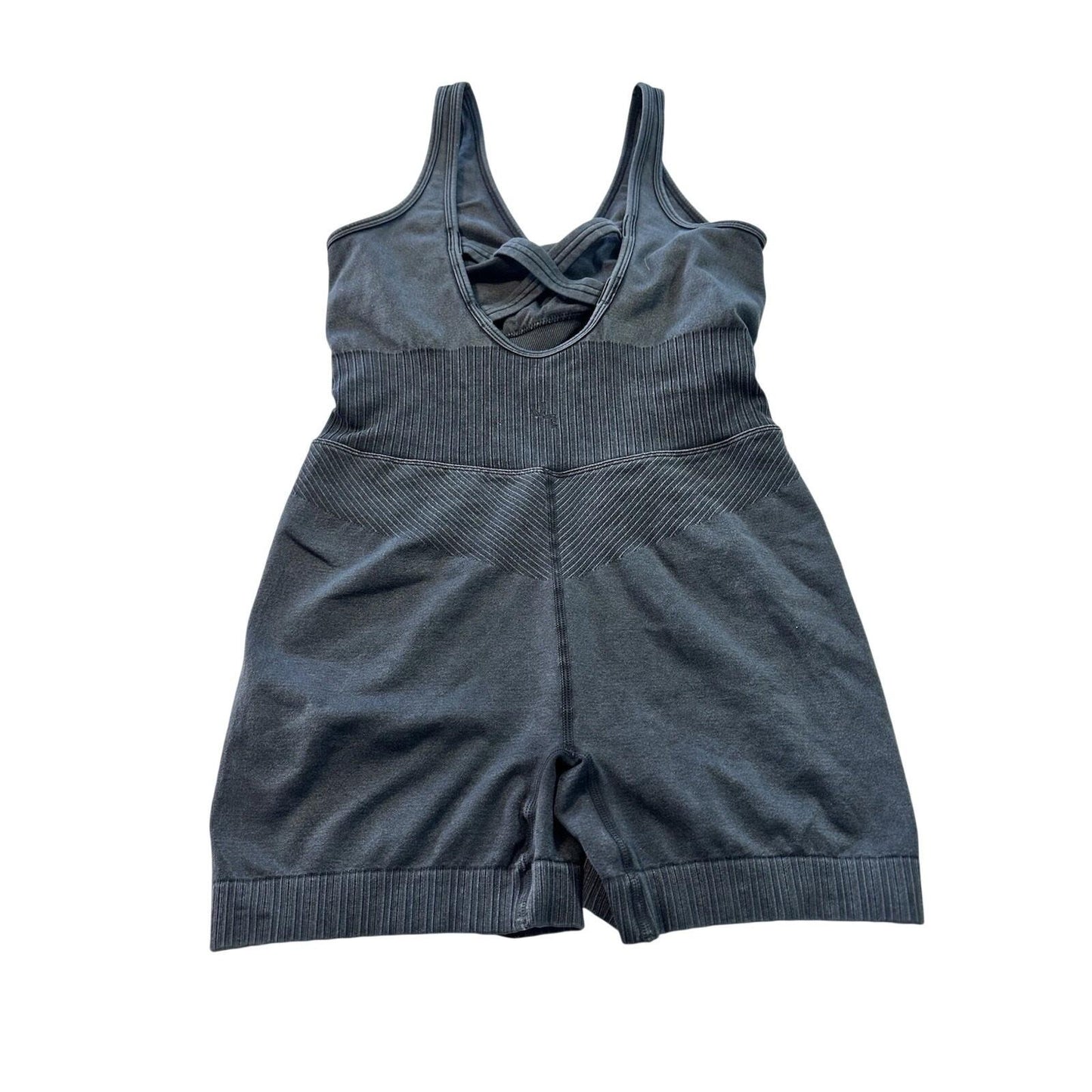 Yoga Bodysuit Gym Play suit by a Joylab Size medium Gray Tank Short Jumpsuit