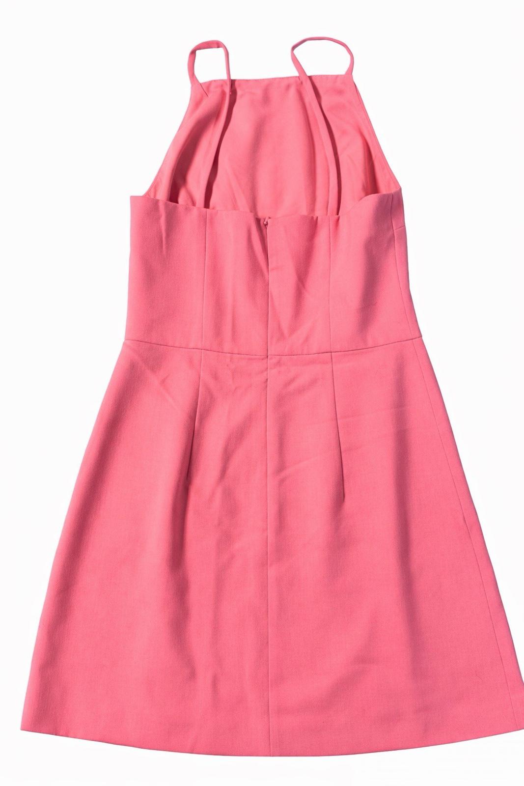 French Connection Coral Pink Halter Dress Women’s US 6 UK 10 Sleeveless Zip Back