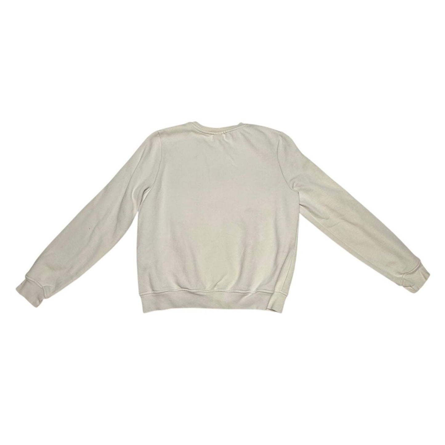 H&M Bisous Graphic Sweatshirt Small Cream Pullover Cozy Casual Streetwear Y2K