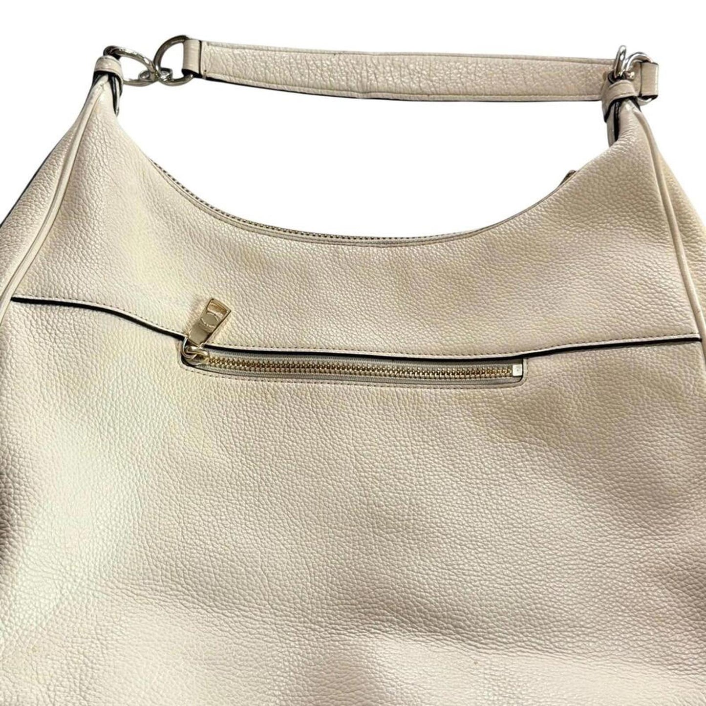 Vintage Y2K COACH Cream Leather Shoulder Bag Hobo Purse Minimalist Quiet Luxury