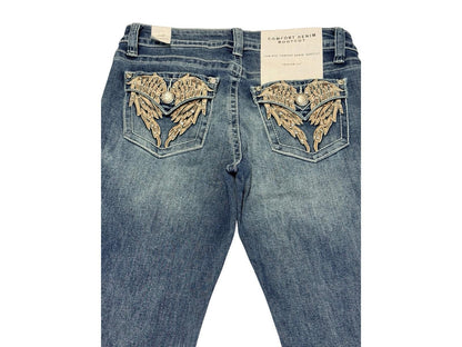 Fire & Rain Women’s Bootcut Flare Jeans Size 11 Medium Wash Low Rise Stretch NWT