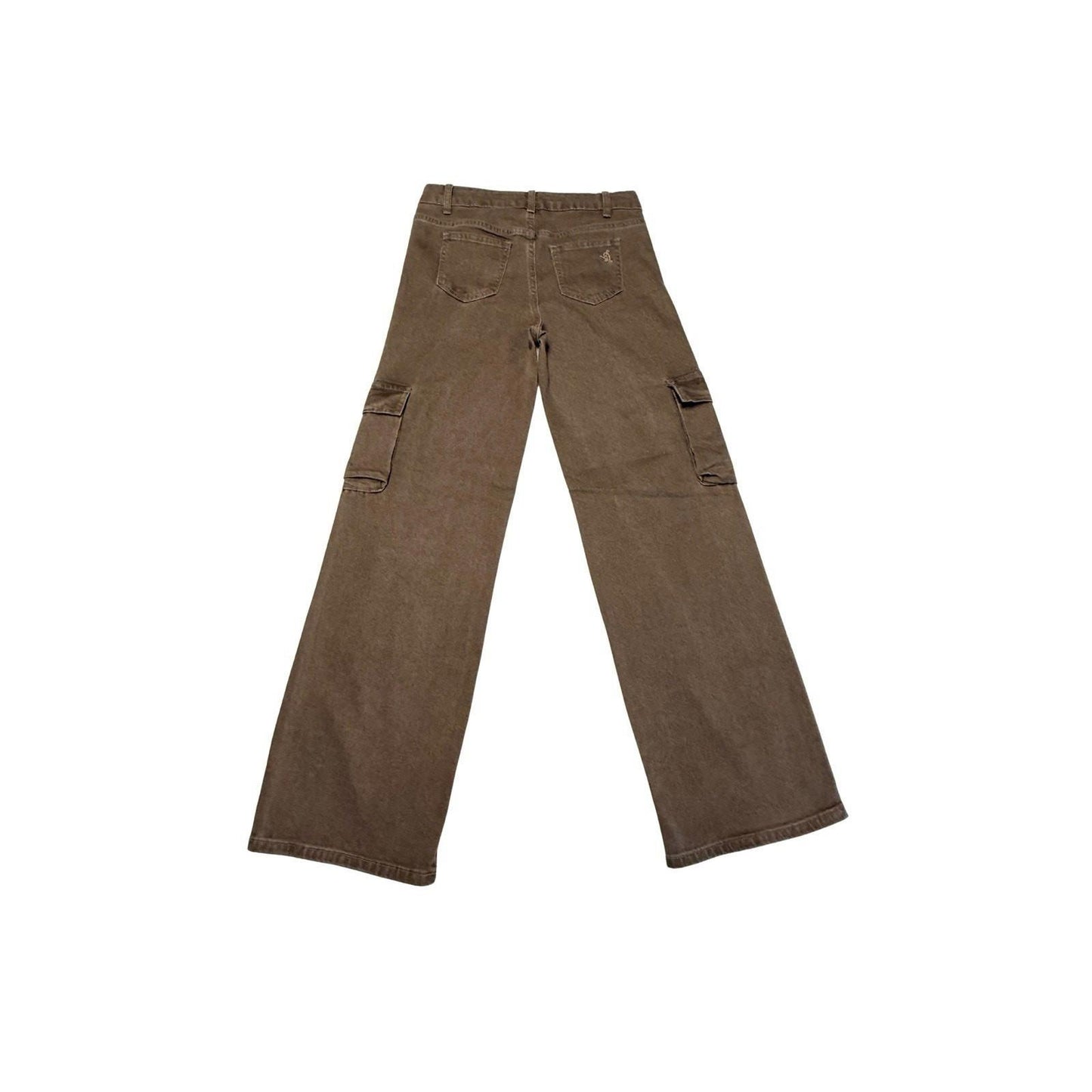 VIP Jeans Brown Cargo Pants Women Size 7/28 Wide Leg Y2K Streetwear NWT Vintage