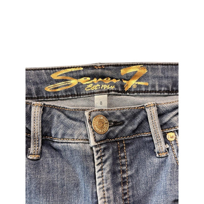 Seven7 jeans womens size 8 bootcut regular fit mid rise blue light wash stretch