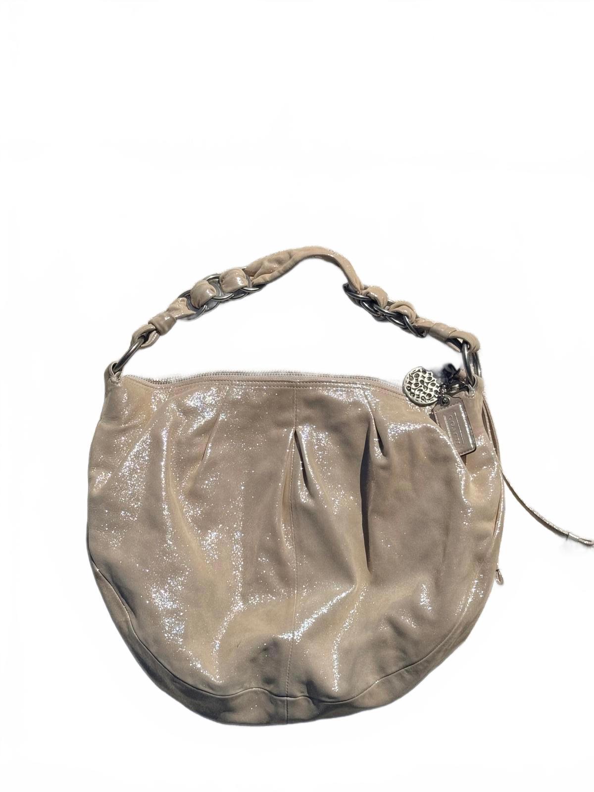 Coach Pebbled Leather Shoulder Bag in Taupe Y2K