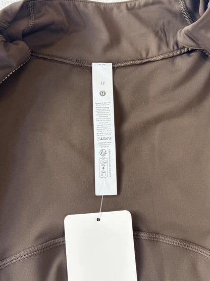Lululemon Brown Matching Activewear Set Zip Jacket and High-Waist Leggings Size