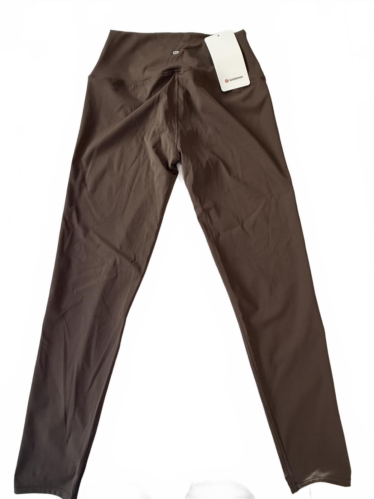 Lululemon Brown Matching Activewear Set Zip Jacket and High-Waist Leggings Size