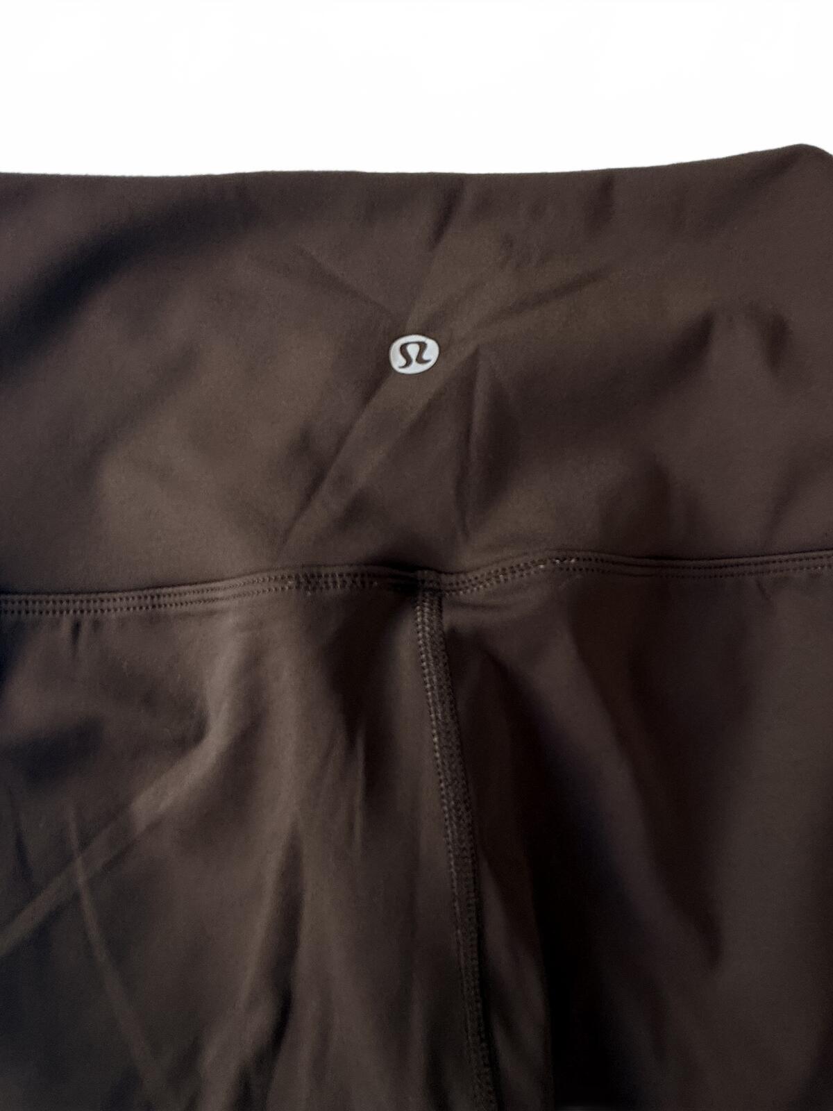 Lululemon Brown Matching Activewear Set Zip Jacket and High-Waist Leggings Size