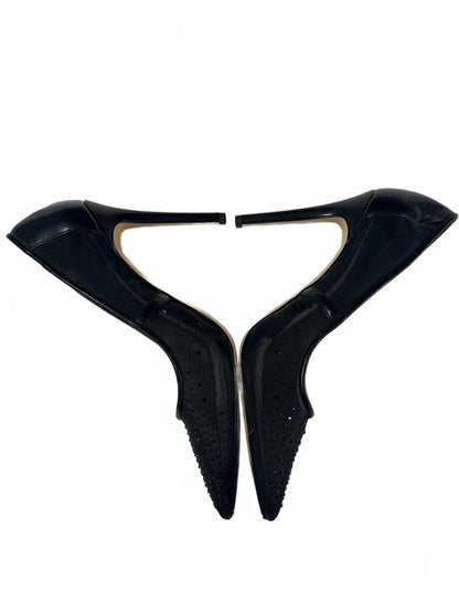 Jessica Simpson Black Pointed Toe Rhinestone Stiletto Heels