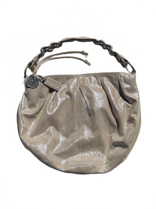 Coach Pebbled Leather Shoulder Bag in Taupe Y2K