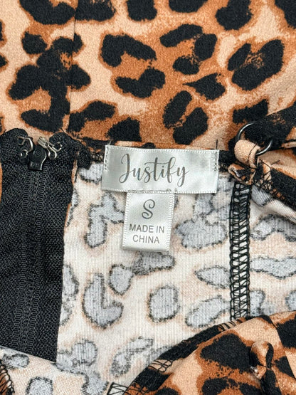 Justify Leopard Print Bodycon Mini Dress with Spaghetti Straps